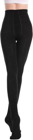 Fleece Lined Opaque Tights with Control Top - 100D Warm Winter Pantyhose in Saudi Arabia