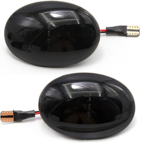 Anxingo 2 Pcs Smoked Side Marker Light Replacement for Mini Cooper R55 R56 R57 R58 R59 2006-2014, Sequential Blink Amber Turn Signal Lights in Saudi Arabia