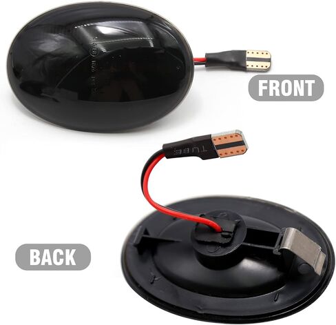 Anxingo 2 Pcs Smoked Side Marker Light Replacement for Mini Cooper R55 R56 R57 R58 R59 2006-2014, Sequential Blink Amber Turn Signal Lights in Saudi Arabia