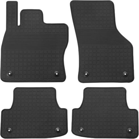 Car Floor Mats Custom Fit for Audi A4 B8 S4 B9 2017 2018 2019 2020 2021 2022 2023 2024 2025 Full Black Rubber Auto Floor Liners Set All Weather Heavy Duty Odorless in Saudi Arabia