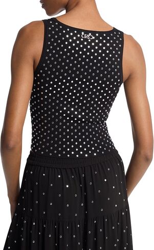 Michael Kors Women's Stud Scoop Neck Cropped Tank Top in Saudi Arabia
