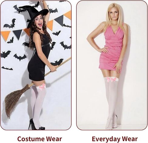 White Thigh High Bows Stockings for Women Over the Knee Socks Sexy Lolita Opaque Velvet Stocking in Saudi Arabia