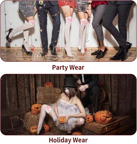 White Thigh High Bows Stockings for Women Over the Knee Socks Sexy Lolita Opaque Velvet Stocking in Saudi Arabia