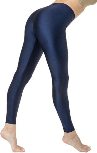 RNT83280 - Shiny Nylon Tricot Legging, High-Waisted Fit, Made in USA in Kuwait