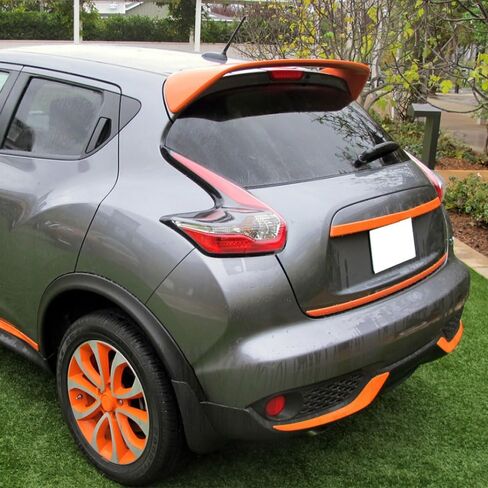 Rear Roof Spoiler Wing Compatible with 2011-2017 Nissan Juke, Factory Style Matte Black ABS Factory Style SUV Sl Sv S Primer Matte Black by IKON MOTORSPORTS, 2012 2013 2014 2015 2016 in Saudi Arabia