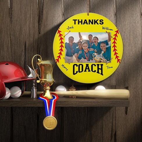 4 Set Football Thanks Coach Picture Frames with Signature Pens Fits 4 x 6 Inches Photos Wooden Picture Frame Thanks Football Coach Gift from Team Coaches Appreciation Home Plate Plaque in Saudi Arabia