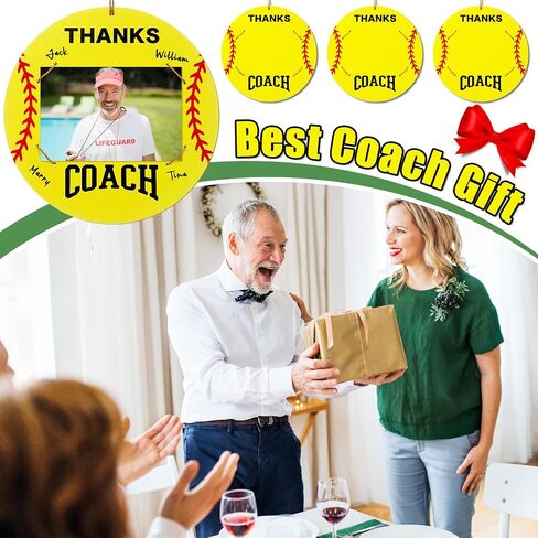 4 Set Football Thanks Coach Picture Frames with Signature Pens Fits 4 x 6 Inches Photos Wooden Picture Frame Thanks Football Coach Gift from Team Coaches Appreciation Home Plate Plaque in Saudi Arabia
