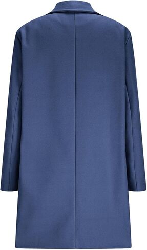 Wool Coats for Women Casual Notch Lapel Single Breasted Pea Coats Fall Winter Mid Length Long Peacoat Trench Coat in Saudi Arabia