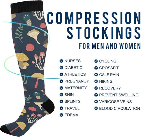 Wusikd Cow Milk Compression Socks for Women and Men Circulation Cow Print Long Socks for Athletic Running 2 in Saudi Arabia