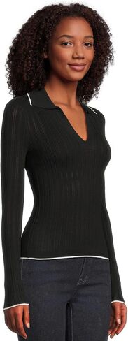 Madewell Women's Snowy Southwark Long Sleeve Polo in Saudi Arabia