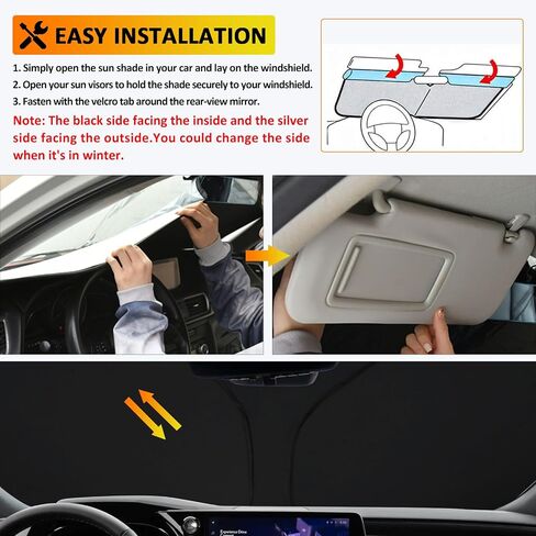 D-Lumina Winshield Sun Shade for 2023 2024 2025 Lexus RX, Foldable Front Sun Shield Protector Blocks UV Rays, Window Sunshade Sun Visor Interior Accessories in Saudi Arabia