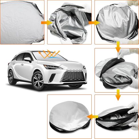D-Lumina Winshield Sun Shade for 2023 2024 2025 Lexus RX, Foldable Front Sun Shield Protector Blocks UV Rays, Window Sunshade Sun Visor Interior Accessories in Saudi Arabia