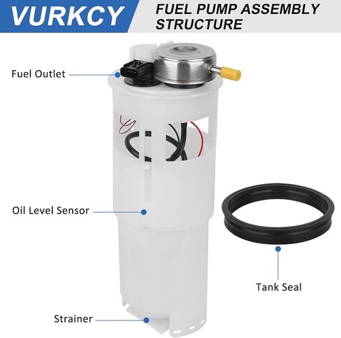 Electric Fuel Pump Module Assembly with Sending Unit Compatible with Dodge Ram 1500 1998-2001, Ram 2500 98-02, Ram 3500 98-02, 5.2L 5.9L, 26 Gal. 34 Gal. Tank, Replace# E7138M in Saudi Arabia