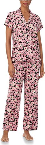 Lauren Ralph Lauren Women's Knit Short Sleeve Notch Collar Aneckle Pant Pajama Set in Saudi Arabia