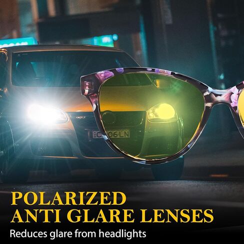 FIMILU عبوتان من نظارات الرؤية الليلية للنساء، مستقطبة مضادة للوهج وتعزز الرؤية للقيادة الليلية 8091 in Kuwait