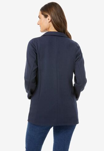 Woman Within Plus Size Knit Blazer Oversized Work & Casual in Saudi Arabia