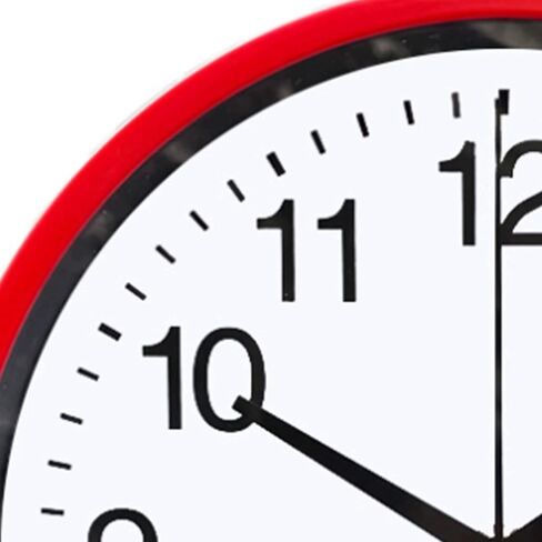 8 Inch Wall Clock Silent Non Ticking Battery Operated Round Easy to Read Modern Accurate Wall Clocks for Home Study Kitchen Bedroom(red) in Saudi Arabia