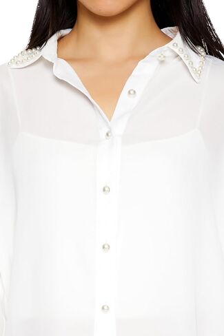 قميص شيفون شفاف كبير الحجم للسيدات من Forever 21 in Saudi Arabia