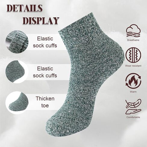 3Pcs Thermal Knit Boot Socks for Women- Soft Fuzzy Crew Socks for Winter, Warm Wool-Like Blend, Cozy Fall & Cold Weather Essential in Saudi Arabia