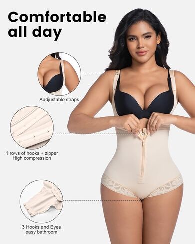 Fajas Colombianas Shapewear for Women Tummy Control,Faja Body Shaper Butt Lifter Bodysuit in Kuwait