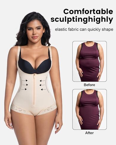 Fajas Colombianas Shapewear for Women Tummy Control,Faja Body Shaper Butt Lifter Bodysuit in Kuwait