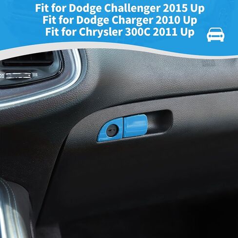 RT-TCZ for Challenger Glove Box Latch Handle Trim Cover Red for Dodge Charger 2010 Up for Challenger 2015 Up for Chrysler 300C 2011 Up Red Interior Accessories 2pcs in Saudi Arabia