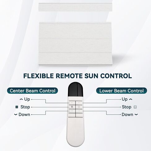 BERISSA Motorized Blinds with Remote,Top Down Bottom up Roman Shades,Smart Roman Shades for Windows,Electric Blinds,Alexa,Google Home- Voice and App Control,Custom Size,Light Filtering Linen White in Saudi Arabia