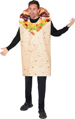 أزياء Spooktacular Creations الرجالية Burrito للبالغين، مجموعة ملابس طعام ممتعة لحفلات الهالوين، والحفلات التنكرية in Kuwait