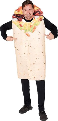 أزياء Spooktacular Creations الرجالية Burrito للبالغين، مجموعة ملابس طعام ممتعة لحفلات الهالوين، والحفلات التنكرية in Kuwait