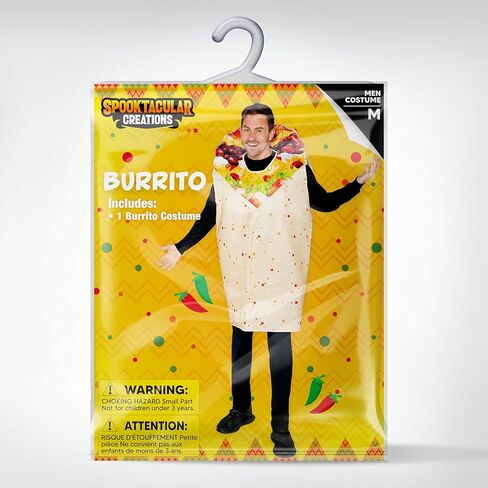 أزياء Spooktacular Creations الرجالية Burrito للبالغين، مجموعة ملابس طعام ممتعة لحفلات الهالوين، والحفلات التنكرية in Kuwait
