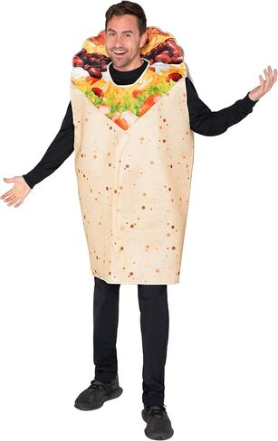 أزياء Spooktacular Creations الرجالية Burrito للبالغين، مجموعة ملابس طعام ممتعة لحفلات الهالوين، والحفلات التنكرية in Kuwait