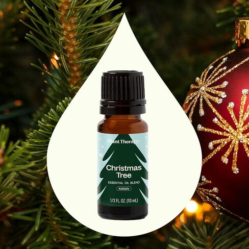 Plant Therapy Christmas Tree Holiday Essential Oil Blend 100% Pure, Undiluted, Natural, Therapeutic Grade 10 mL (1/3 oz) in Kuwait