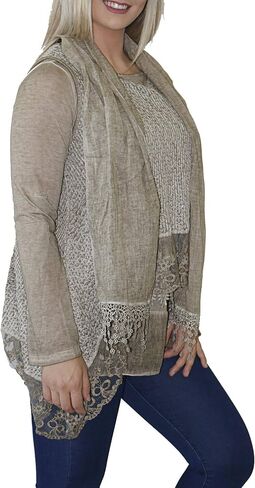 Women's Tan 3-piece Thin Cardigan Set in Saudi Arabia