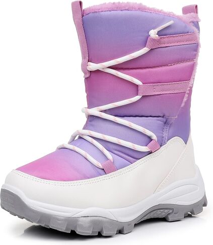 Blikcon Boys Girls Snow Boots Water-Resistant Slip Resistant Warm Winter Shoes (Toddler/Little Kid/Big Kid) in Kuwait