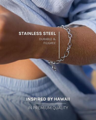 Purelei® Fashion Show Bracelet – Elegant, Playful Women's Bracelet – 18K Gold-Plated Stainless Steel – Adjustable Length 6.3/6.69/7.48 inches – Hawaiian-Inspired in Saudi Arabia