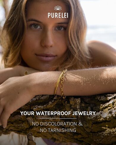 Purelei® Fashion Show Bracelet – Elegant, Playful Women's Bracelet – 18K Gold-Plated Stainless Steel – Adjustable Length 6.3/6.69/7.48 inches – Hawaiian-Inspired in Saudi Arabia