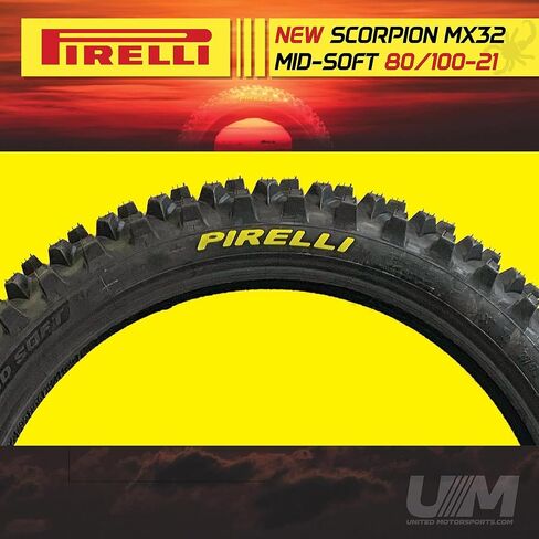 Pirelli Scorpion MX32 Mid-Soft Motocross Tire, New Design (80/100-21) in Saudi Arabia