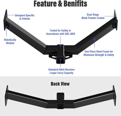 APS Assembly Class 3 Trailer Hitch 2 Inches Receiver Tube Towing Hitch Compatible with Acura MDX 2007-2013 Without Full Size Spare in Saudi Arabia
