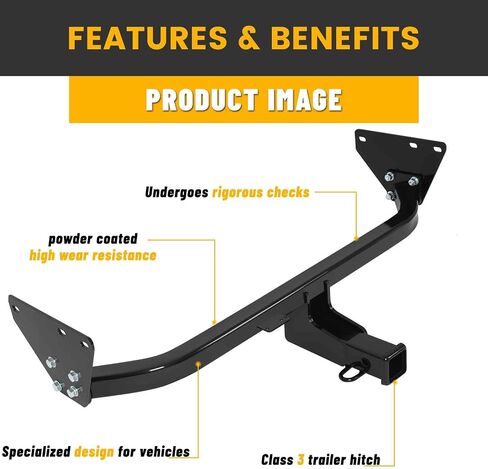 KUAFU Class 3 Trailer Hitch 2 Inch Receiver Compatible with 2022-2024 Mitsubishi Outlander Rear Bumper Towing in Saudi Arabia