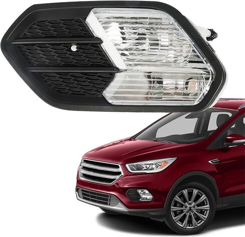 munirater 1 Pc Front Bumper Fog Light Driver Side w/Black Cover Replacement for Escape 2017-2019 FO2520194, FO1038178, GJ5Z13200D, GJ5Z17E811BA in Saudi Arabia