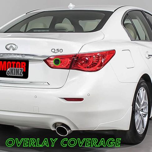 SlickMod صبغة دخان الفينيل مسبقة القطع لـ 2014-2017 Infiniti Q50 Q50S ضوء خلفي وعاكس (ضوء خلفي كامل، 35 دخان خفيف) in Saudi Arabia