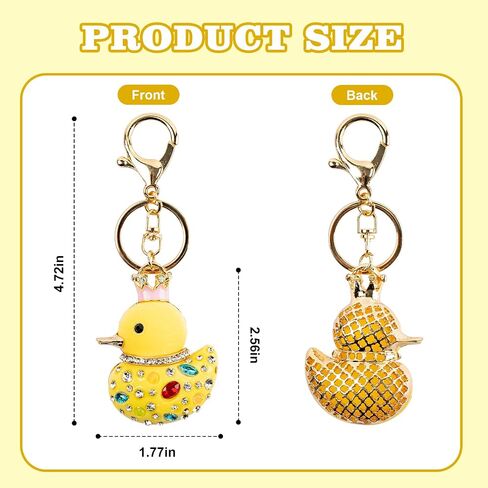Duck Keychain, Bling Duck Keychains for Women, Duck Rhinestone Crystal Key Chain, Cute Purse Charms for Backpack Bags in Saudi Arabia