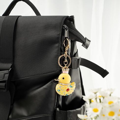Duck Keychain, Bling Duck Keychains for Women, Duck Rhinestone Crystal Key Chain, Cute Purse Charms for Backpack Bags in Saudi Arabia