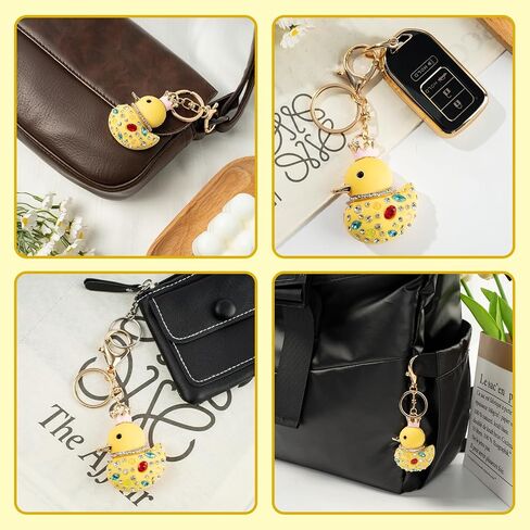 Duck Keychain, Bling Duck Keychains for Women, Duck Rhinestone Crystal Key Chain, Cute Purse Charms for Backpack Bags in Saudi Arabia