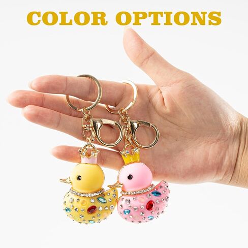 Duck Keychain, Bling Duck Keychains for Women, Duck Rhinestone Crystal Key Chain, Cute Purse Charms for Backpack Bags in Saudi Arabia