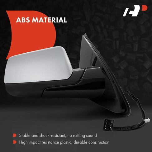 A-Premium Pair (2) Driver and Passenger Side Power Door Mirror - Compatible with Chevrolet Tahoe/Suburban 2015-2020 & GMC Yukon, Yukon XL - Heated Manual Folding Chrome Outside Rear View Mirror in Saudi Arabia