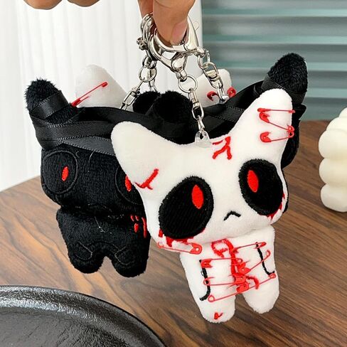 Halloween Horror Plush Keychain Creepy Bloody Doll Keyring Scary Accessories for Backpack Car Pendant in Saudi Arabia
