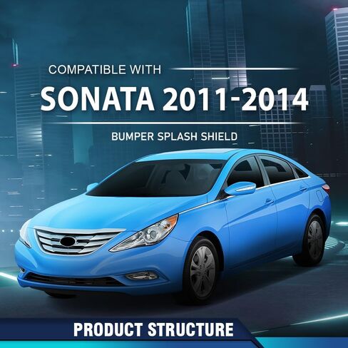 PIT66 درع سبلاش للمحرك الأمامي تحت الغطاء متوافق مع Hyundai Sonata 2011-2014 291103Q000، HY1228171 بلاستيك بولي إيثيلين أسود in Saudi Arabia