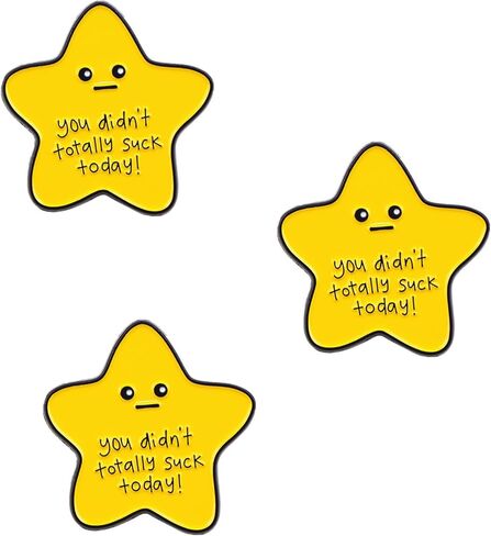 3pcs Funny Stars Enamel Pin, Novelty Cartoon Cute Pins for Hats, Backpacks, Bags and Lanyards in Kuwait