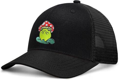 Mushroom Hat,Cute Country Style Cap, Unisex Trucker Baseball Hat with Vintage Embroidery,Adjustable Snapback, Fun Gift in Saudi Arabia